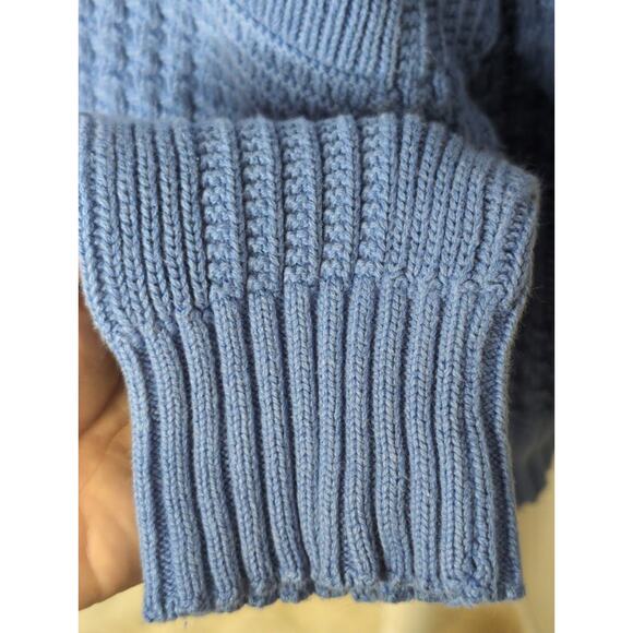 Christian Dior blue grandpa preppy basket weave XL luxury sweater - Picture 7 of 10